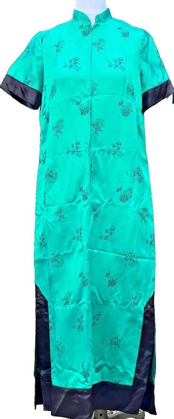 Vintage Chinese Green Dress CheongSam QiPao Sz M